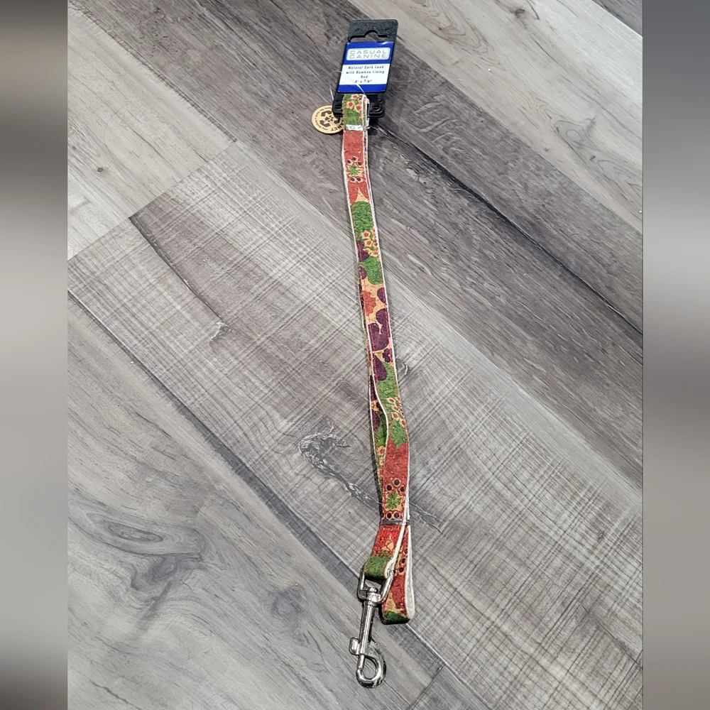 Dog Leash with a Colorful Foral Design